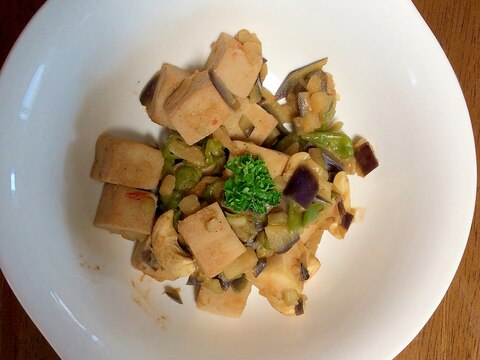 高野豆腐とナスのヘルシー料理